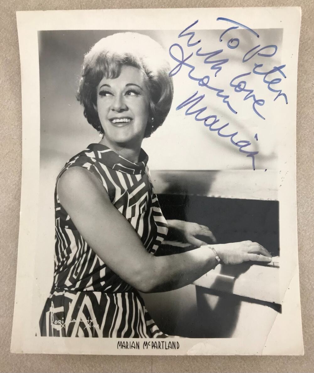 Vintage 1950s 1960s Marian McPartland Signed Autographed Headshot B&W Photograph